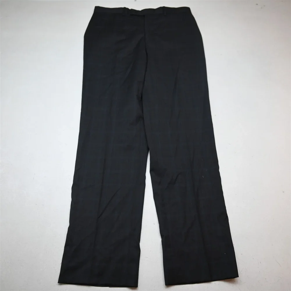 Jack Victor 42R 32x34 Gray Windowpane 100% Wool Nepal Mens Jacket Pants Suit